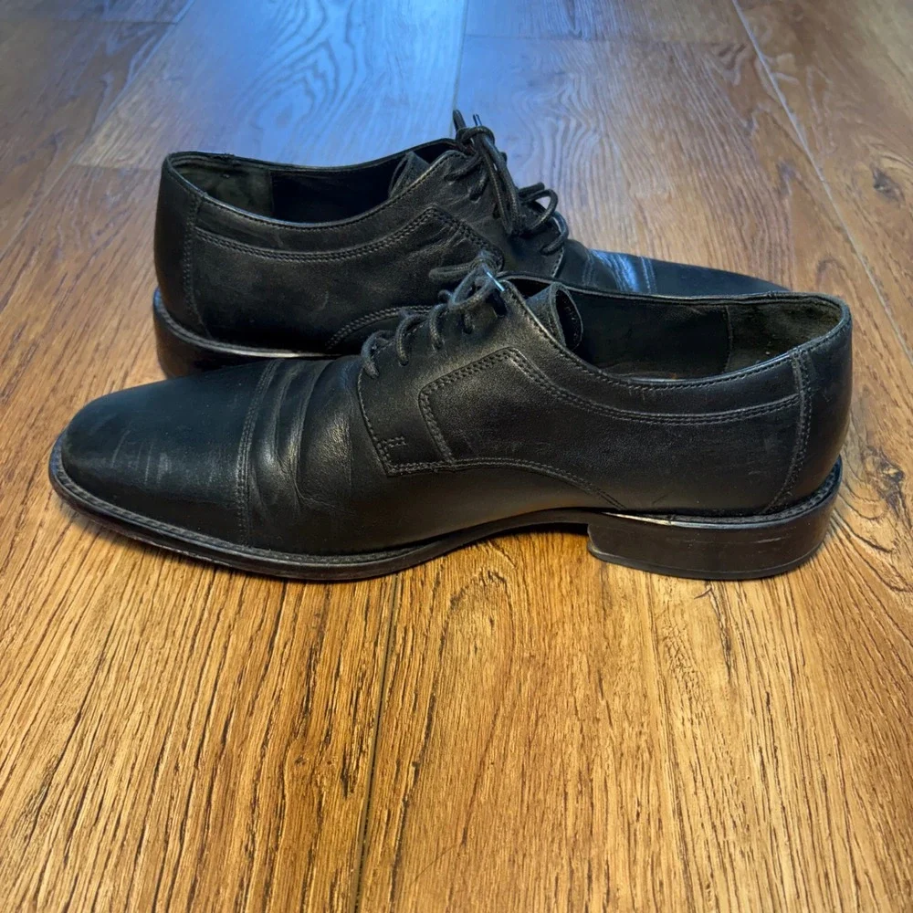 J Murphy Shoes Mens 9‎ M Leather Oxford Dress Shoes Lace Up Johnston Murphy